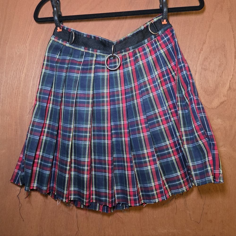 Current Mood Vibrant Plaid Mini Skirt